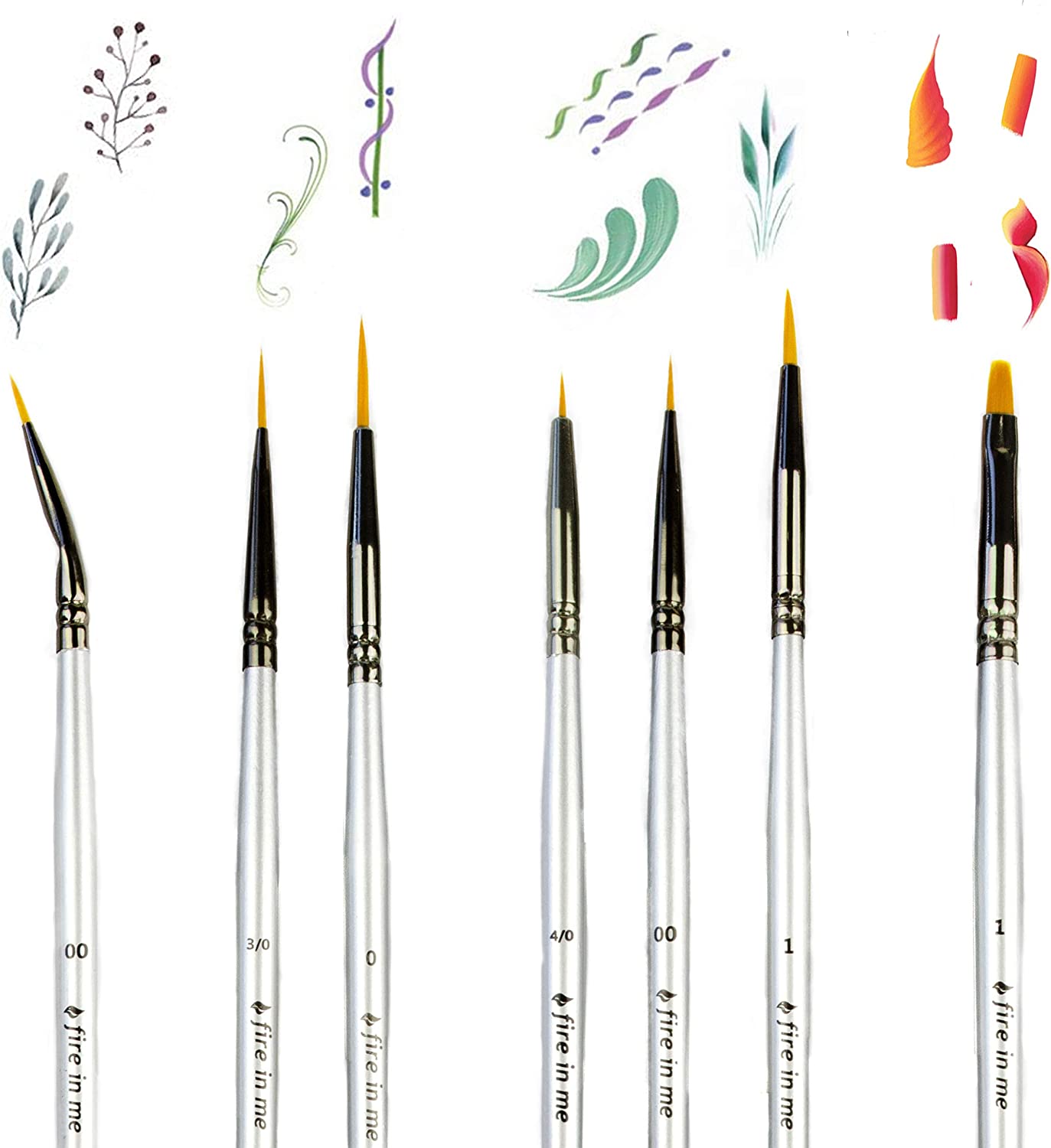 Model Miniature Paint Brushes - Small Detail Paint Brush Set - 7 pcs Model Paint Brushes for Miniature Painting, Fine Detailing – Tiny, Mini, Micro Fine Detail Paint Brushes Kits