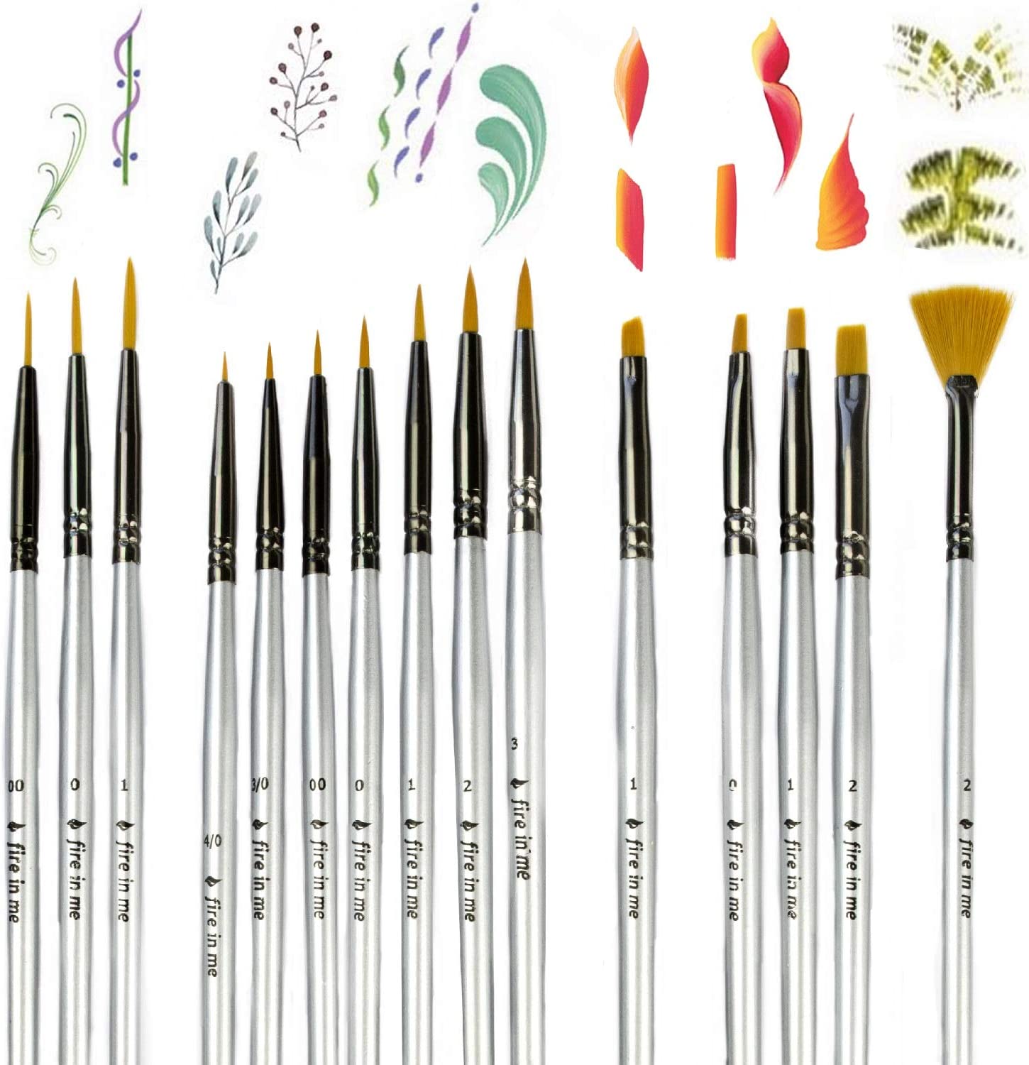 Best Small Miniature Paint Brushes - Detail Paint Brush Set of 14 pcs +1  Free, Tiny Model Paint Brush Set for Face Painting, Fine Detailing -  Acrylic