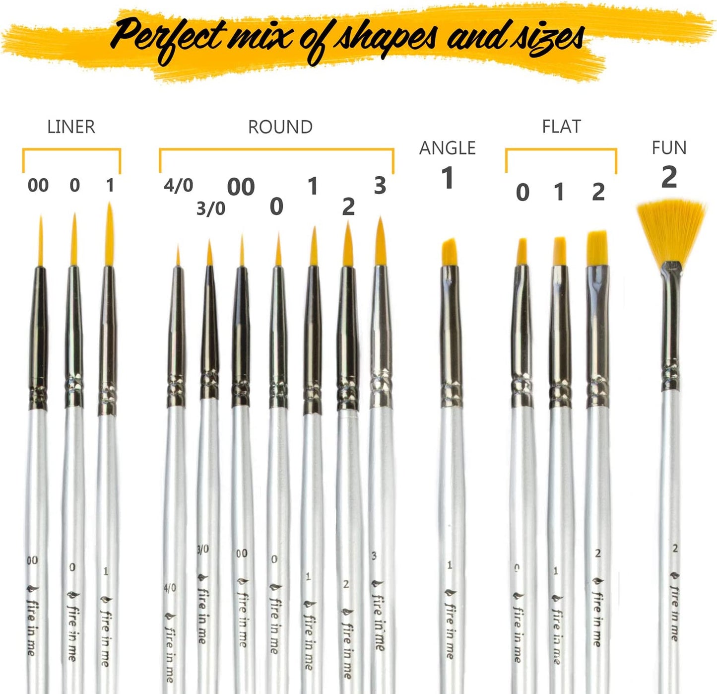 Premium Fine Detail Paint Brush Set of 15 pcs, Miniature Paint Brushes kit, Tiny Small Model Brushes for Acrylic Painting, Watercolor Oil - for Miniatures, Fine Detailing, Model, Art Hobby Supplies