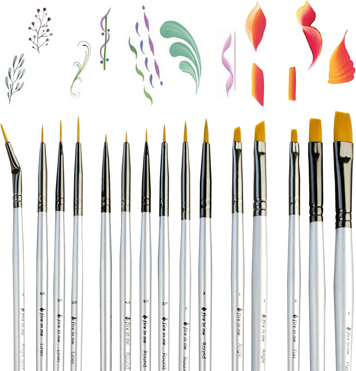 Premium Fine Detail Paint Brush Set of 15 pcs, Miniature Paint Brushes kit,  Tiny Small Model Brushes for Acrylic Painting, Watercolor Oil - for